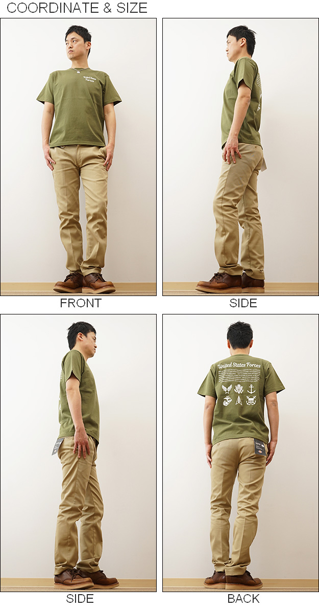 JEANS BUG（ジーンズバグ） Tシャツ メンズ 半袖 FORCE ミリタリー 