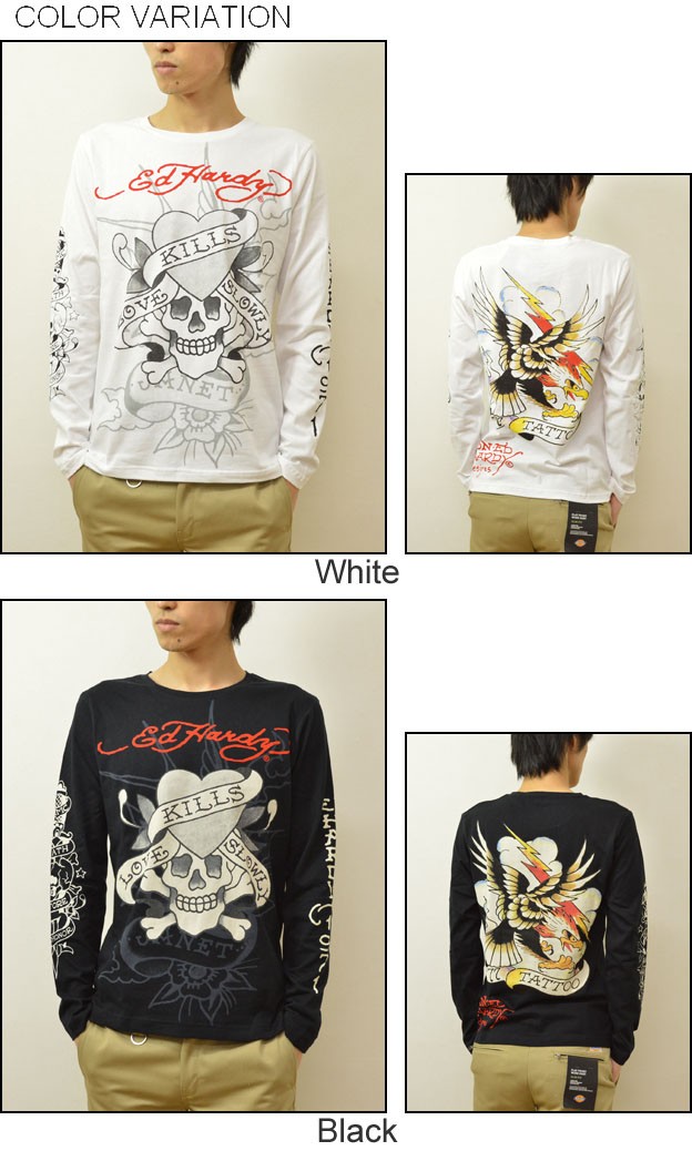 Ed Hardy（エドハーディー） Love Kill Eagle 長袖tシャツ エド