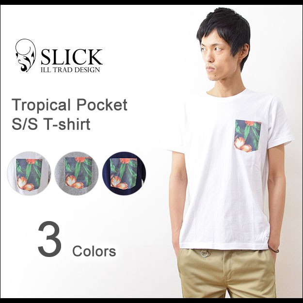 SLICK Slick（スリック） APPLE プリントTシャツ メンズ 半袖