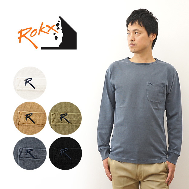 ROKX ロックス ロンT 長袖 Tシャツ L/S MG POCKET TEE ロング スリーブ