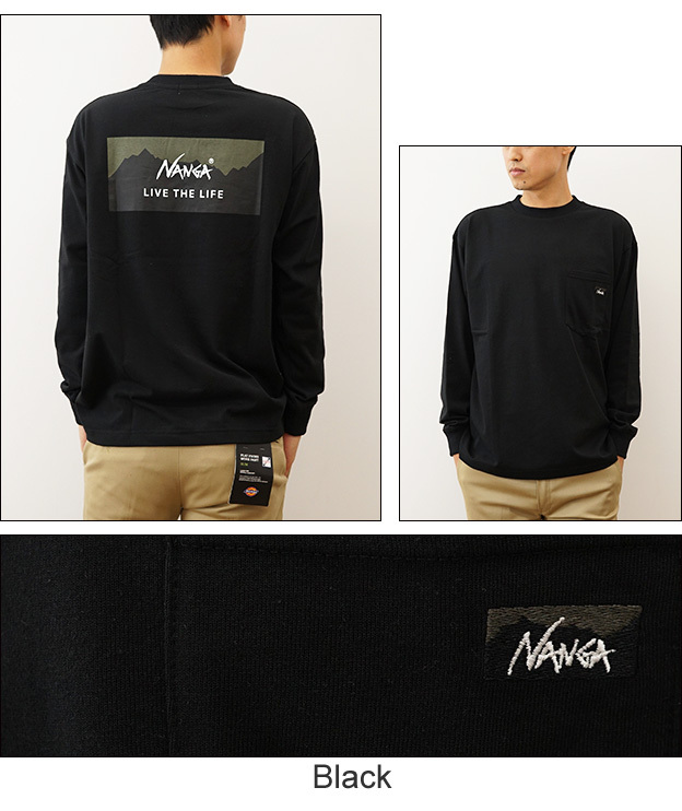 NANGA ナンガ リブ ザ ライフ ロング スリーブ Tシャツ ロンT NANGA ナンガ リブ ザ ライフ ロング スリーブ Tシャツ ロンT