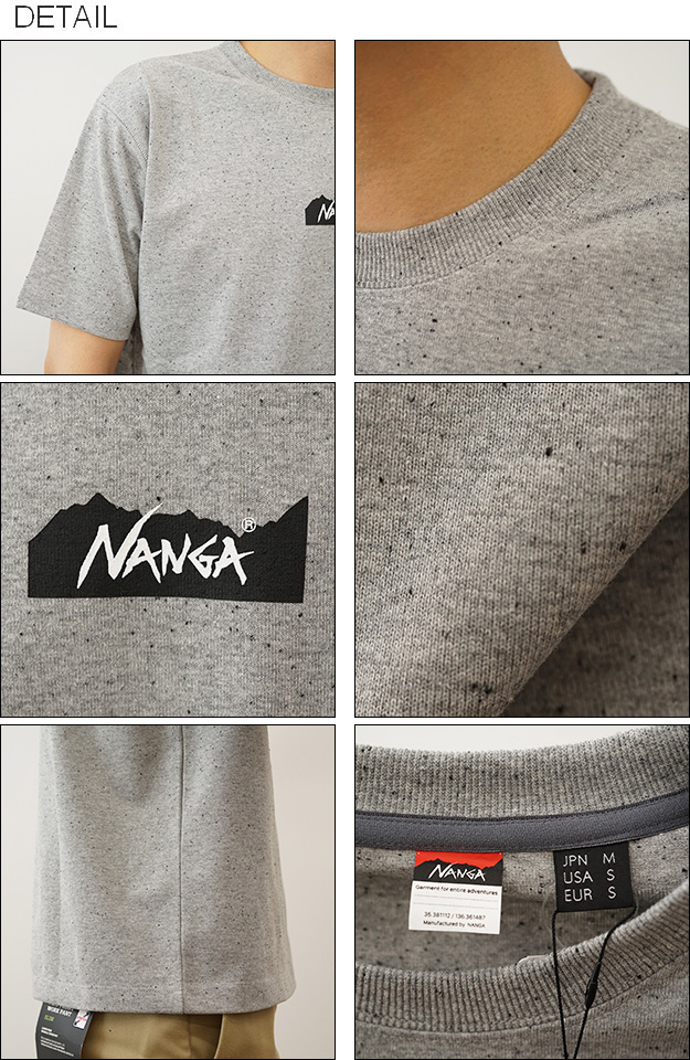 NANGA ナンガ Tシャツ エコハイブリット MT ロゴ 半袖 メンズ レディース 大きいサイズ ブランド プリント アウトドア キャンプ 登山 おしゃれ 白 黒 1G208 | NANGA | 02