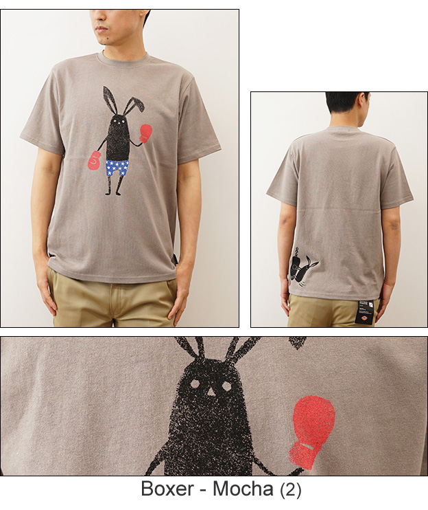 Shabby シャビ Tシャツ プリント ポケット メンズ シャビー ティーシャツ ポケT うさぎ ウサギ 動物 アニマル 柄  アロウドトゥアンフォールド キャンプ SHA-222