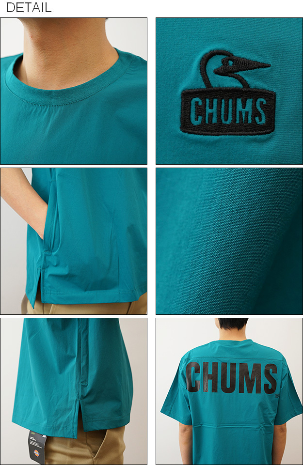 CHUMS チャムス Tシャツ エアトレイル ストレッチ メンズ 半袖 ティーシャツ ビッグシルエット オーバーサイズ デカロゴ ビッグロゴ 大きい サイズ XL CH01-2270 | CHUMS | 02