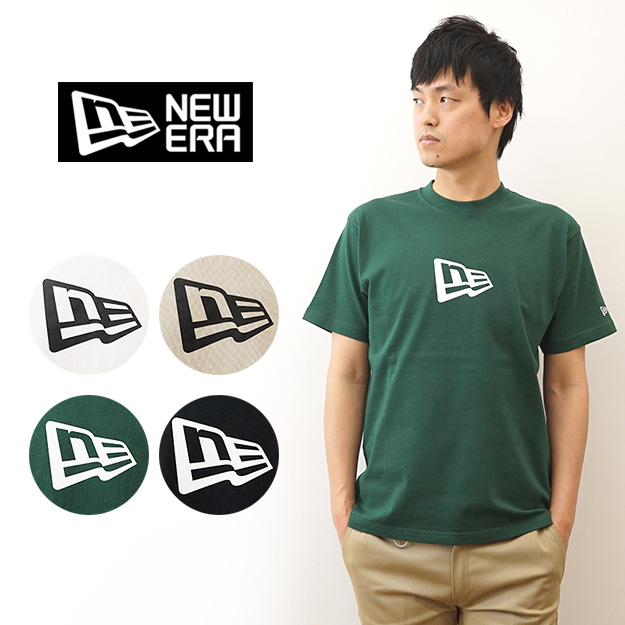 New Era ニューエラ Tシャツ メンズ 半袖 コットン フラッグロゴ ティーシャツ ストリート スケボー B系 大きい サイズ XL 13534574 13516788 13516789 13534575 | NEW ERA