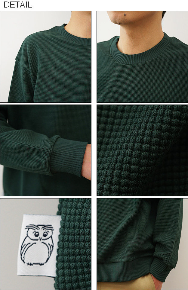 gym master ジムマスター ロンT 長袖 Tシャツ 9.8oz ドライ ワッフル クルーネック メンズ ビッグシルエット オーバーサイズ 大きい サイズ XL キャンプ G933666 | gym master | 02