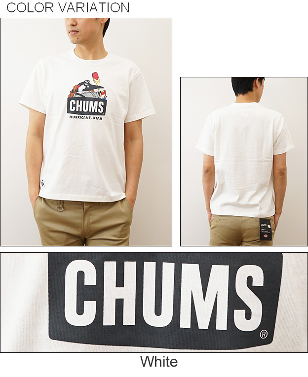 CHUMS チャムス Tシャツ リバーガイド ブービー ロゴ メンズ プリント アウトドア ライブ フェス 釣り ブービーバード ペンギン 大きい サイズ XL CH01-2158 | CHUMS | 03