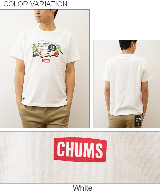 CHUMS チャムス Tシャツ レイクサイド キャンプ メンズ アウトドア ライブ フェス 釣り ブービーバード ペンギン ブランド ロゴ 大きい サイズ XL CH01-2162 | CHUMS | 03
