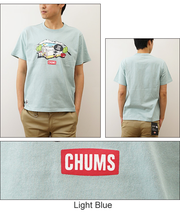 CHUMS チャムス Tシャツ レイクサイド キャンプ メンズ アウトドア ライブ フェス 釣り ブービーバード ペンギン ブランド ロゴ 大きい サイズ XL CH01-2162 | CHUMS | 05