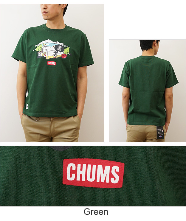 CHUMS（チャムス） Tシャツ レイクサイド キャンプ メンズ アウトドア