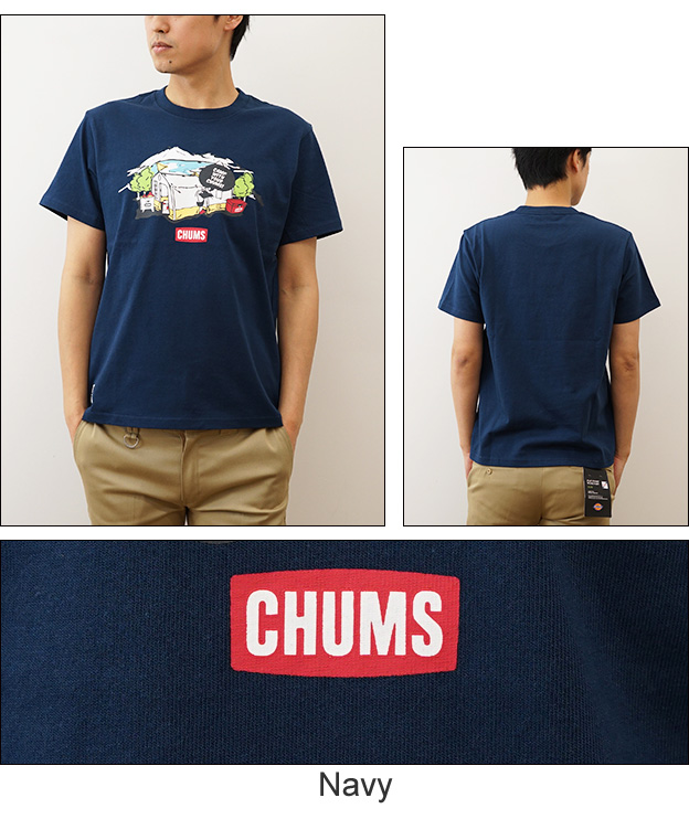 CHUMS チャムス Tシャツ レイクサイド キャンプ メンズ アウトドア ライブ フェス 釣り ブービーバード ペンギン ブランド ロゴ 大きい サイズ XL CH01-2162 | CHUMS | 08