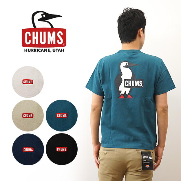CHUMS チャムス ブービー ロゴ Tシャツ メンズ レディース 半袖 バックプリント 大きい サイズ アウトドア キャンプ フェス 登山 釣り アメカジ CH01-2279｜robinjeansbug