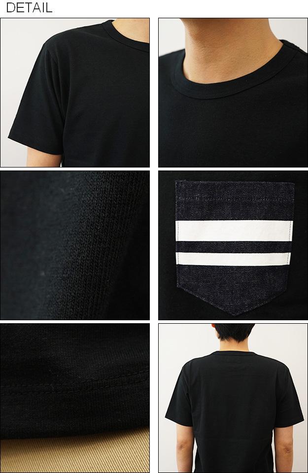 桃太郎ジーンズ（MOMOTARO JEANS） ポケット Tシャツ ポケT GTB デニム