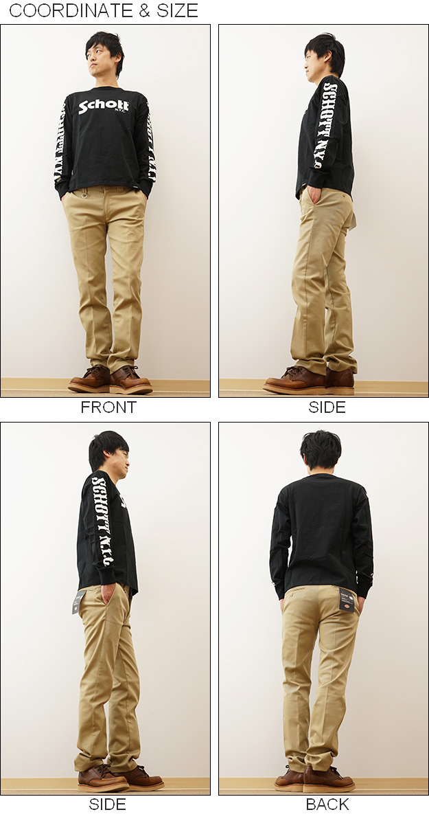 Schott ショット ロンT 長袖 Tシャツ ベーシック ロゴ メンズ 袖プリント ブランドロゴ ストリート ファッション 大きい サイズ XL お揃い 3113180 | Schott N.Y.C | 01