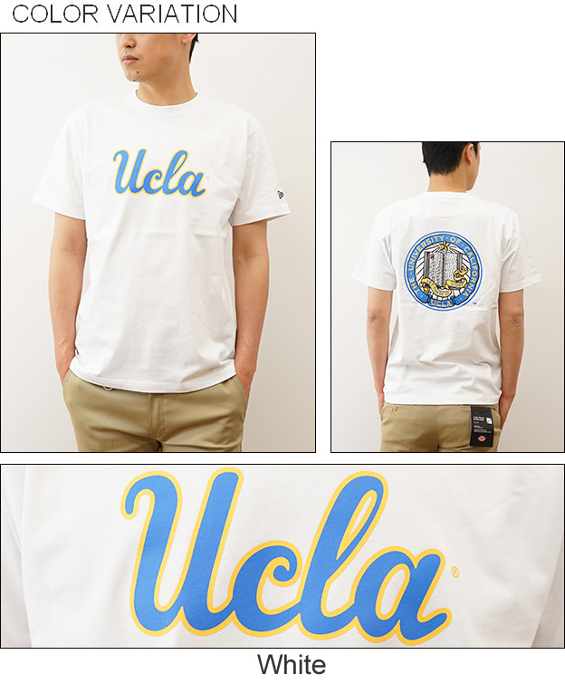 New Era ニューエラ Tシャツ 半袖 コットン UCLA キャンパス ロゴ メンズ ストリート スケーター スケボー カレッジロゴ  大きい サイズ 13529126 13529127｜robinjeansbug｜04