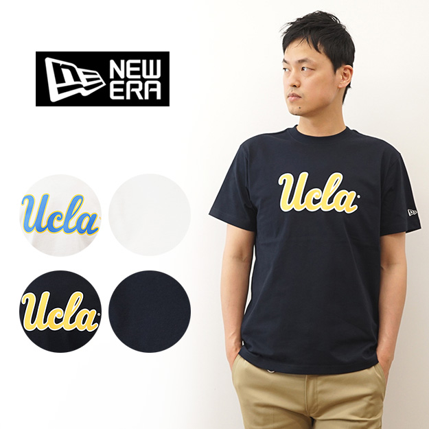 New Era ニューエラ Tシャツ 半袖 コットン UCLA キャンパス ロゴ メンズ ストリート スケーター スケボー カレッジロゴ  大きい サイズ 13529126 13529127｜robinjeansbug