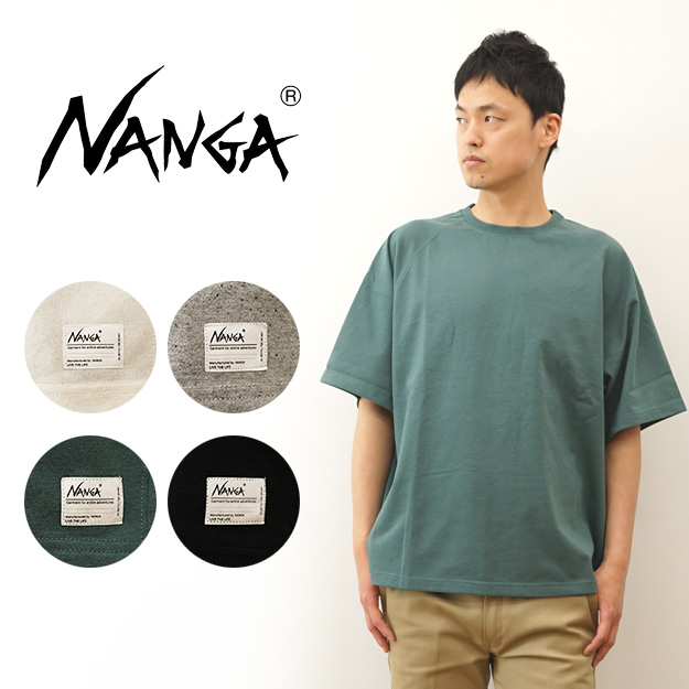 NANGA ナンガ Tシャツ メンズ エコ ハイブリッド ラグラン スリーブ オーバーサイズドティー オーバーサイズ ビッグシルエット 大きい サイズ キャンプ 1G215 | NANGA