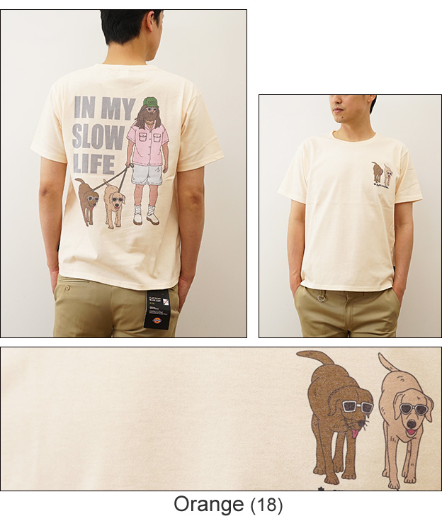 gym master ジムマスター Tシャツ メンズ SLOW LIFE TEE 半袖 プリント ティーシャツ キャンプ 大きい サイズ オシャレ おしゃれ 犬 動物 おじさん G133769 | gym master | 06