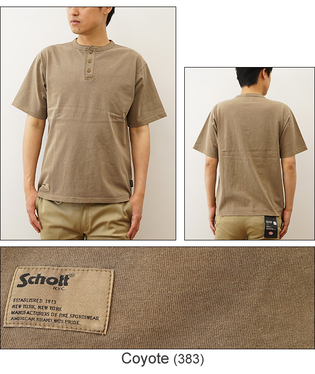 Schott N.Y.C（ショット） Schott Tシャツ メンズ ピグメント オーバー