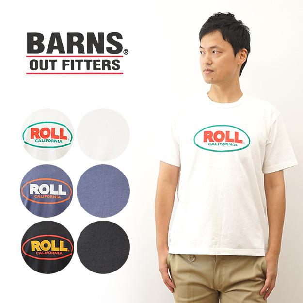 BARNS バーンズ プリント Ｔシャツ ヴィンテージ ライク ROLL メンズ 半袖 大きい サイズ XL 古着 ビンテージ ひび割れ 加工 日本製 おしゃれ 人気 BR-23304｜robinjeansbug