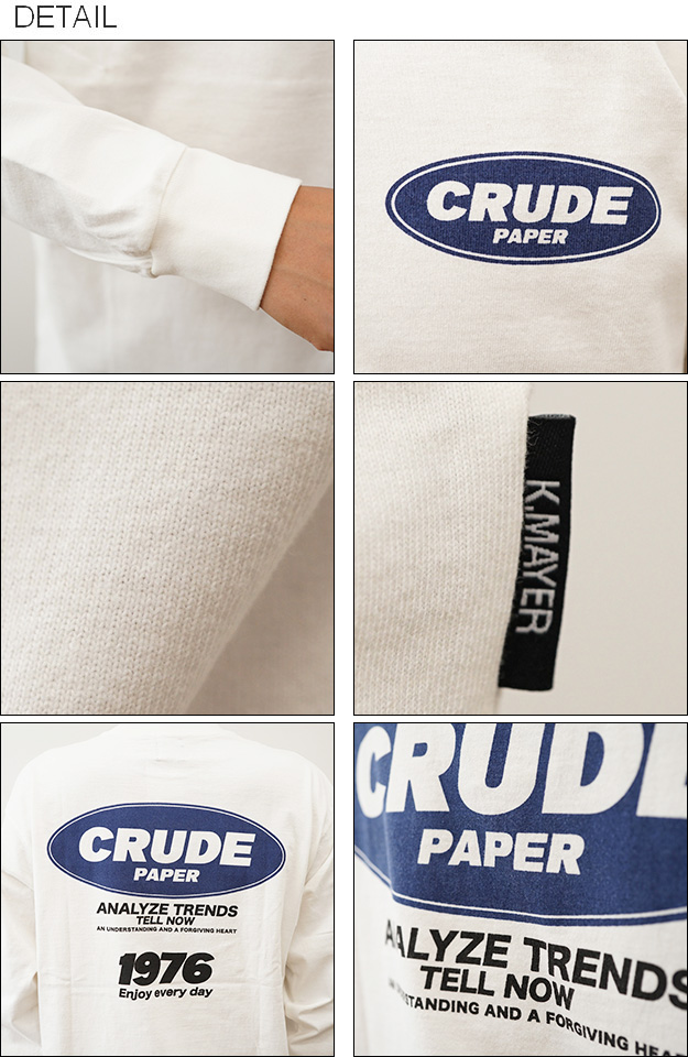 KRIFF MAYER クリフメイヤー ロンT 長袖 Tシャツ メンズ ピグメント プリント CRUDE オーバーサイズ ビッグシルエット 大きい サイズ 古着 風 キャンプ 2317202 | KRIFF MAYER | 02