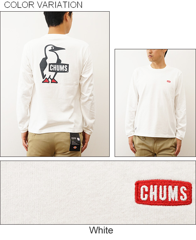 CHUMS チャムス ロンT ブービー ロゴ ブラッシュド 長袖 Tシャツ メンズ 大きい サイズ XL バックプリント アウトドア 人気 起毛 おしゃれ ちゃむす CH01-2304｜robinjeansbug｜04