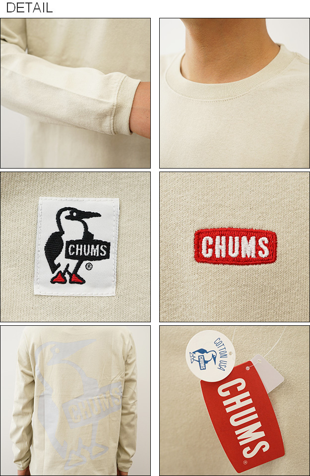 CHUMS チャムス ロンT ビッグ ブービー ブラッシュド 長袖 Tシャツ メンズ 大きい サイズ XL バックプリント ブランド アウトドア 人気 おしゃれ CH01-2307｜robinjeansbug｜03