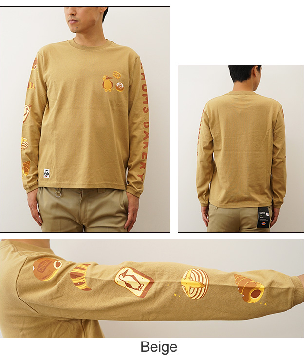 CHUMS チャムス ロンT ベーカリー ブラッシュド 長袖 Tシャツ メンズ 袖プリント 大きい サイズ XL アウトドア 定番 人気 起毛 おしゃれ ちゃむす CH01-2308 | CHUMS | 04