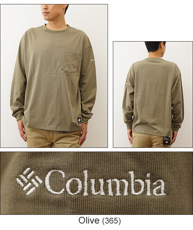 Columbia コロンビア ロンT ミラーズ クレスト 長袖 Tシャツ メンズ ポケT ポケット インナー 吸湿 速乾 厚手 厚い 生地 無地 シンプル 大きい サイズ PM0369｜robinjeansbug｜06
