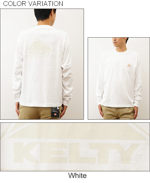 KELTY ケルティ ロンT 長袖 Tシャツ バック ロゴ メンズ クラシック ブランド ロゴ オーバーサイズ ビッグシルエット 大きい サイズ 白  黒 KE23213084