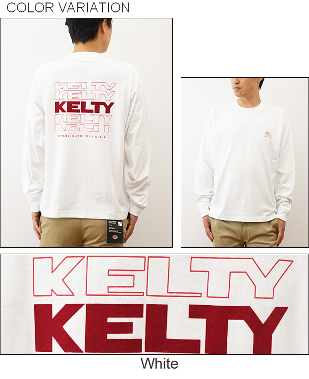 KELTY ケルティ ロンT 長袖 Tシャツ バック タイポロゴ メンズ レディース ブランド ロゴ オーバーサイズ ビッグシルエット 大きい サイズ 白 黒 KE23213085 | KELTY | 03