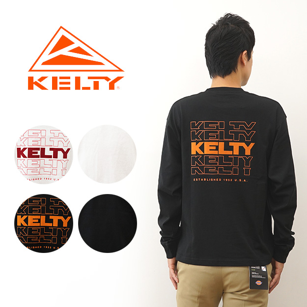 KELTY ケルティ ロンT 長袖 Tシャツ バック タイポロゴ メンズ