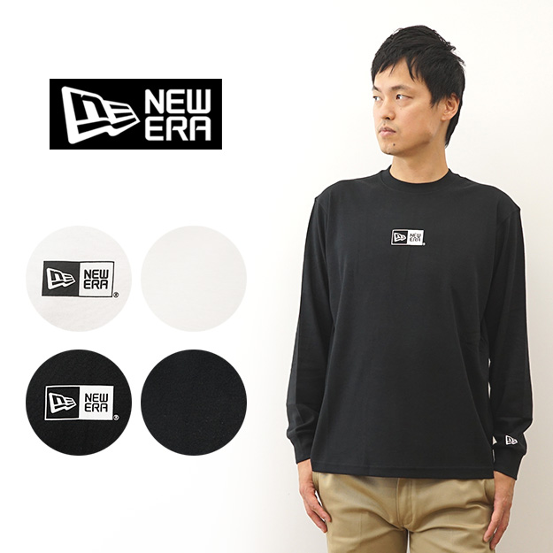 New Era ニューエラ ロンT 長袖 ウォーム Tシャツ Box Logo ボックスロゴ メンズ ブランド ロゴ 大きい サイズ 厚手 キャップ 帽子 白 黒 13755407 13755408 | NEW ERA