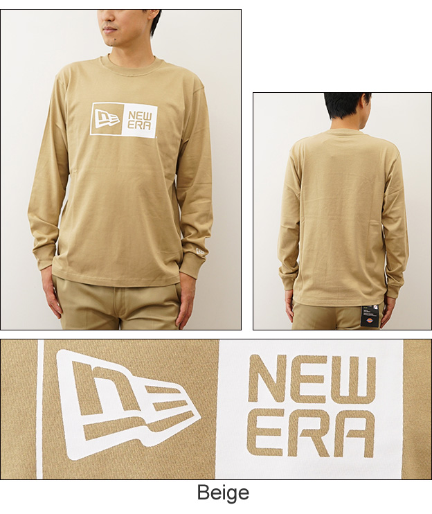 New Era ニューエラ ロンT 長袖 コットン Tシャツ ボックス ロゴ メンズ プリント 厚手 大きい サイズ XL 白 黒 13755431 13755432 13755433 13755434 | NEW ERA | 04
