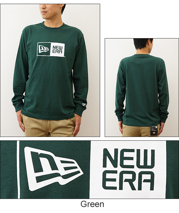 New Era ニューエラ ロンT 長袖 コットン Tシャツ ボックス ロゴ メンズ プリント 厚手 大きい サイズ XL 白 黒 13755431 13755432 13755433 13755434 | NEW ERA | 05