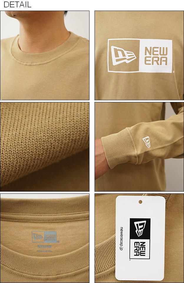 New Era ニューエラ ロンT 長袖 コットン Tシャツ ボックス ロゴ メンズ プリント 厚手 大きい サイズ XL 白 黒 13755431 13755432 13755433 13755434 | NEW ERA | 02