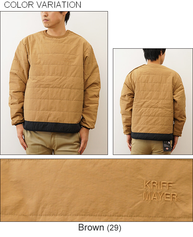KRIFF MAYER クリフメイヤー スウェット トレーナー 型 中綿 クルーネック メンズ オーバーサイズ ビッグシルエット 大きい キャンプ 秋 冬 コーデ 2325108 | KRIFF MAYER | 04
