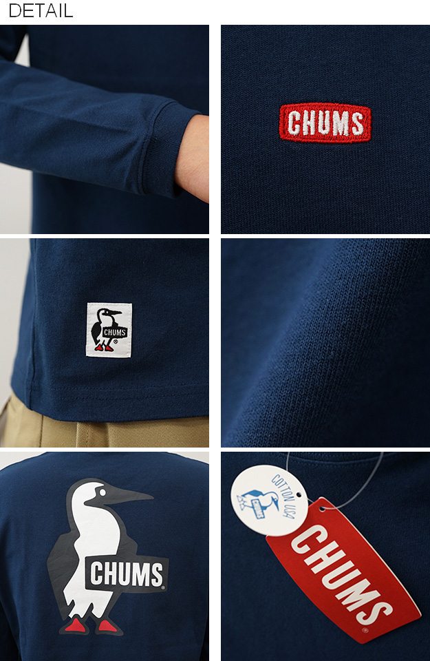 CHUMS チャムス ロンT ブービー ロゴ 長袖 Tシャツ メンズ レディース 白 黒 プリント アメカジ ストリート アウトドア 人気 定番 おしゃれ ペンギン CH01-2275 | CHUMS | 02