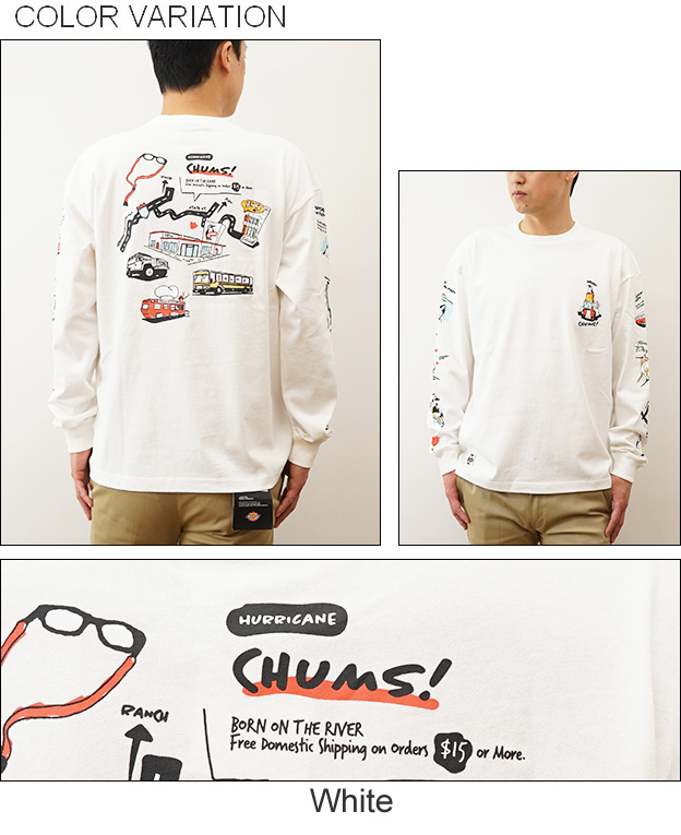 CHUMS チャムス ロンT オーバーサイズド ユタ ツアー ロング スリーブ Tシャツ 長袖 メンズ ビッグシルエット 大きい サイズ アウトドア キャンプ CH01-2346 | CHUMS | 03