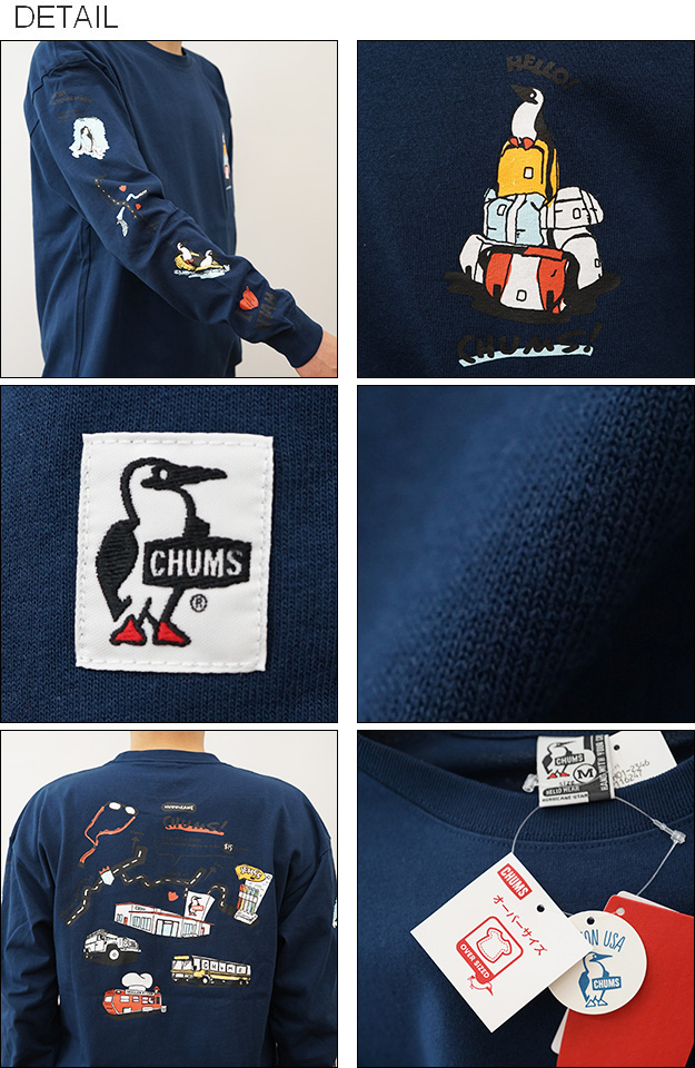 CHUMS チャムス ロンT オーバーサイズド ユタ ツアー ロング スリーブ Tシャツ 長袖 メンズ ビッグシルエット 大きい サイズ アウトドア キャンプ CH01-2346 | CHUMS | 02