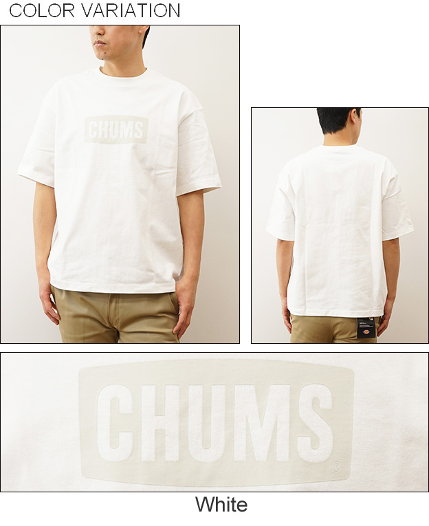 CHUMS チャムス ヘビーウエイト ロゴ Tシャツ メンズ 半袖 オーバーサイズ ビッグシルエット 大きいサイズ 厚手 ボックスロゴ アウトドア キャンプ CH01-2271｜robinjeansbug｜04
