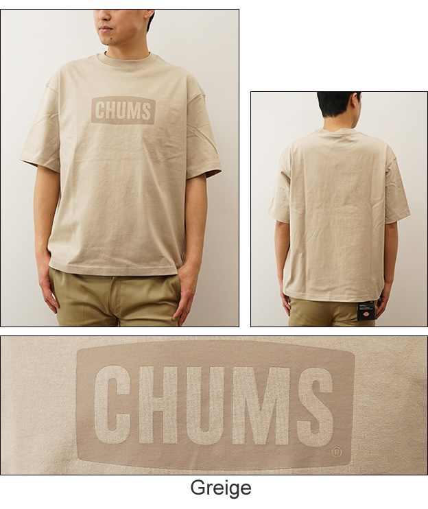 CHUMS チャムス ヘビーウエイト ロゴ Tシャツ メンズ 半袖 オーバーサイズ ビッグシルエット 大きいサイズ 厚手 ボックスロゴ アウトドア キャンプ CH01-2271｜robinjeansbug｜05
