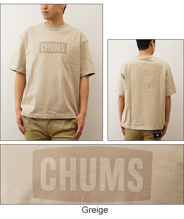 CHUMS チャムス ヘビーウエイト ロゴ Tシャツ メンズ 半袖 オーバーサイズ ビッグシルエット 大きいサイズ 厚手 ボックスロゴ アウトドア  キャンプ CH01-2271