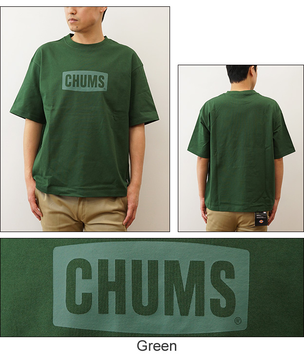 CHUMS チャムス ヘビーウエイト ロゴ Tシャツ メンズ 半袖 オーバーサイズ ビッグシルエット 大きいサイズ 厚手 ボックスロゴ アウトドア キャンプ CH01-2271｜robinjeansbug｜06
