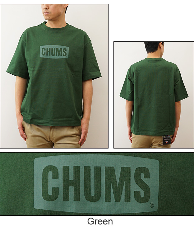 CHUMS（チャムス） ヘビーウエイト ロゴ Tシャツ メンズ 半袖 オーバー