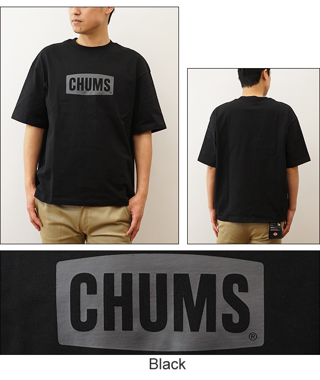 CHUMS チャムス ヘビーウエイト ロゴ Tシャツ メンズ 半袖 オーバーサイズ ビッグシルエット 大きいサイズ 厚手 ボックスロゴ アウトドア キャンプ CH01-2271｜robinjeansbug｜07