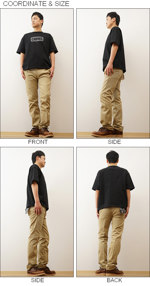 CHUMS チャムス ヘビーウエイト ロゴ Tシャツ メンズ 半袖 オーバーサイズ ビッグシルエット 大きいサイズ 厚手 ボックスロゴ アウトドア キャンプ CH01-2271 | CHUMS | 01