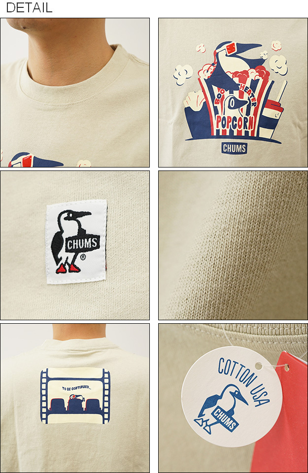 CHUMS チャムス ブービー シアター Tシャツ メンズ レディース 半袖 プリント 大きいサイズ アウトドア キャンプ フェス 登山 アメカジ おしゃれ 厚手 CH01-2349 | CHUMS | 02
