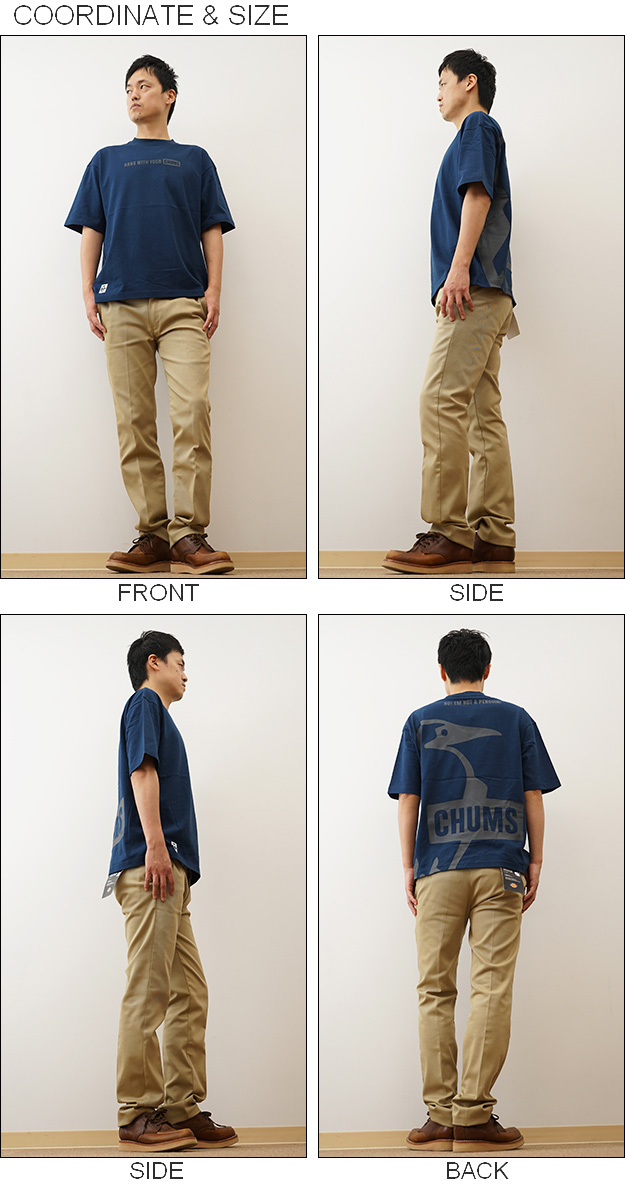 CHUMS チャムス オーバーサイズド ブービー Tシャツ メンズ レディース 半袖 バック プリント 大きいサイズ ブランド おしゃれ 綿100% アメカジ 登山 CH01-2356 | CHUMS | 01