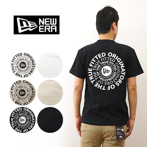 New Era ニューエラ 半袖 コットン Tシャツ Circle OOTTF メンズ レディース 大きい サイズ バックプリント ストリート 綿100 14121902 14121903 14121905 | NEW ERA